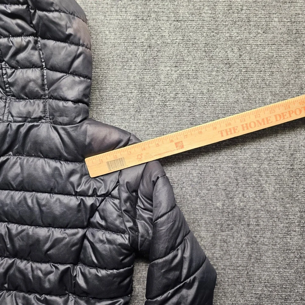 Old Navy Frost Free Hooded Puffer Jacket Kids Size M 8 Black Quilted Zip Up Coat